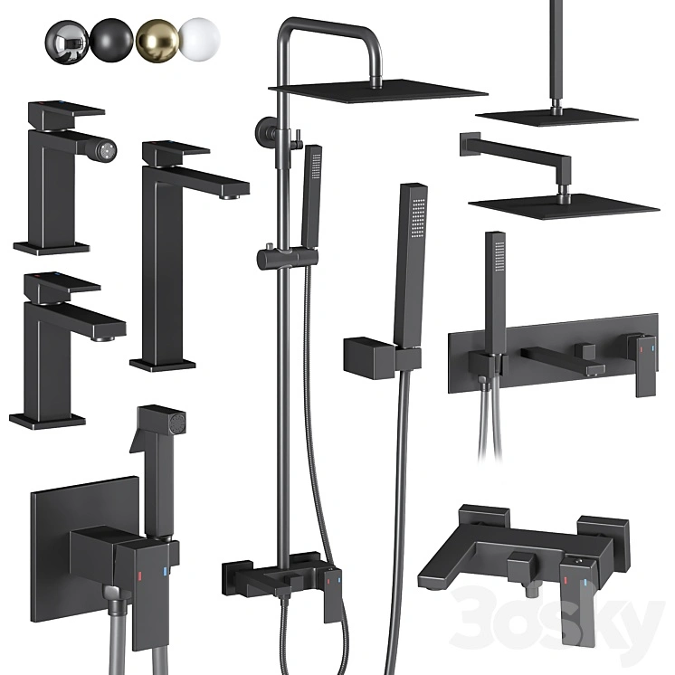 Faucets and showers Boheme Qubic set 