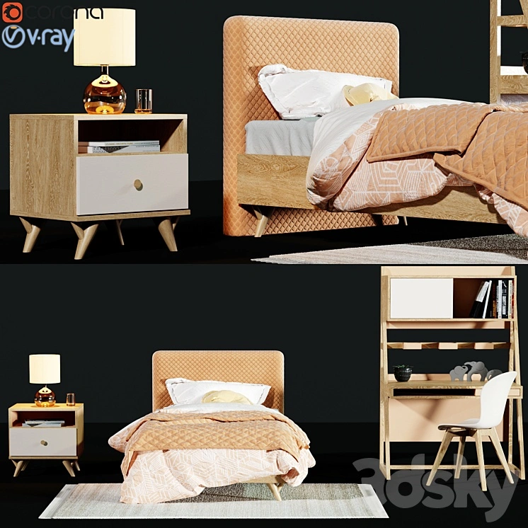 Childroom Full furniture set_3dce_3 