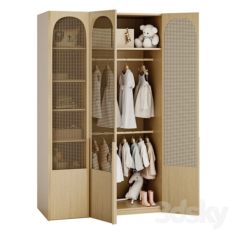Wardrobe with filling for a child's girl 