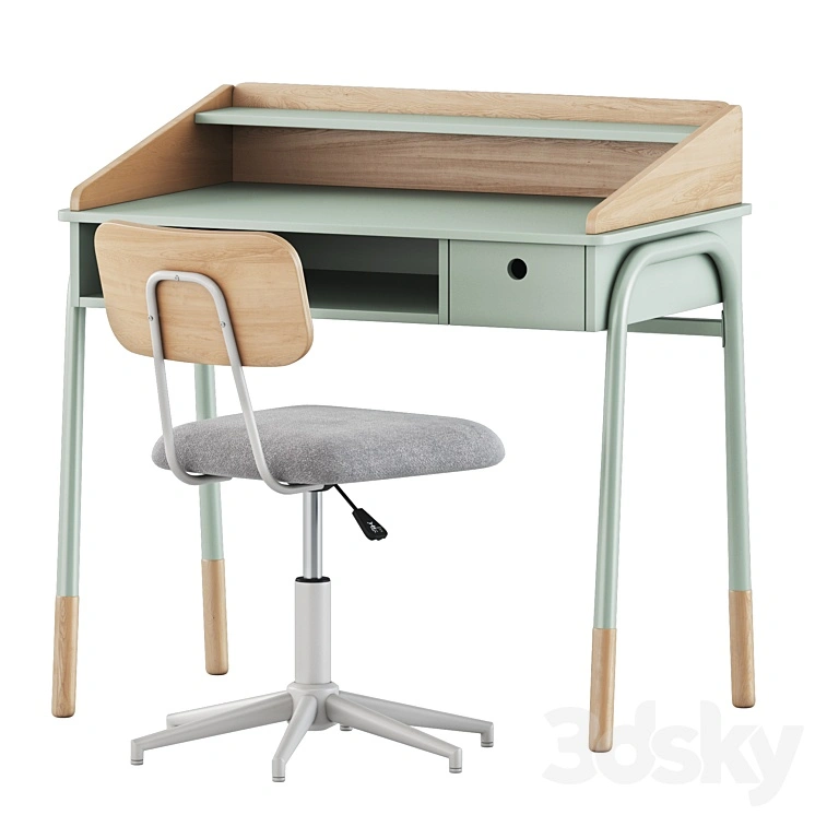 Ligne Desk and Ligne Chair by Vertbaudet 
