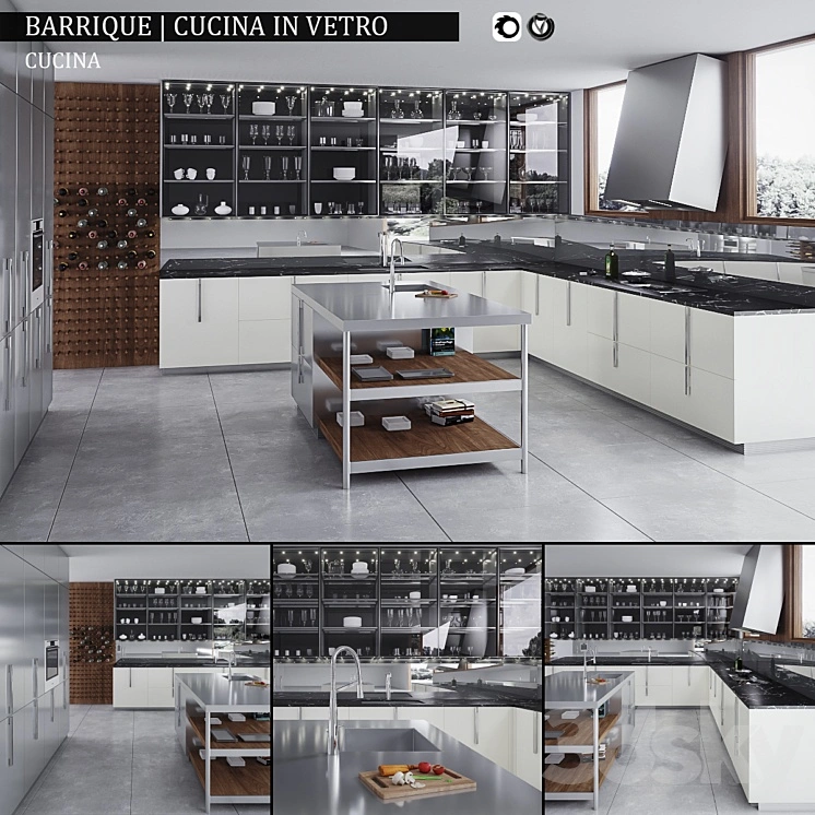 Kitchen Barrique Cucina in vetro 