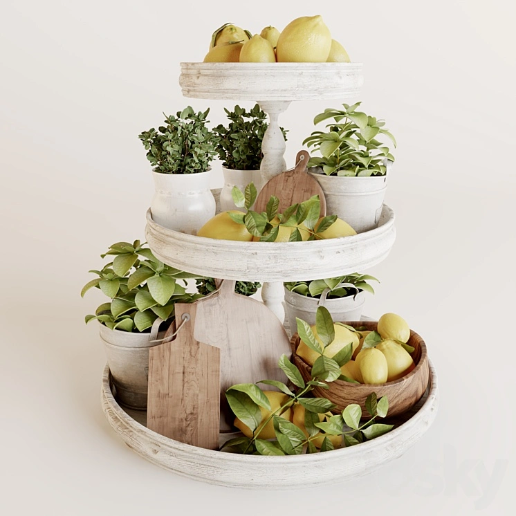 Decorative set with lemons 