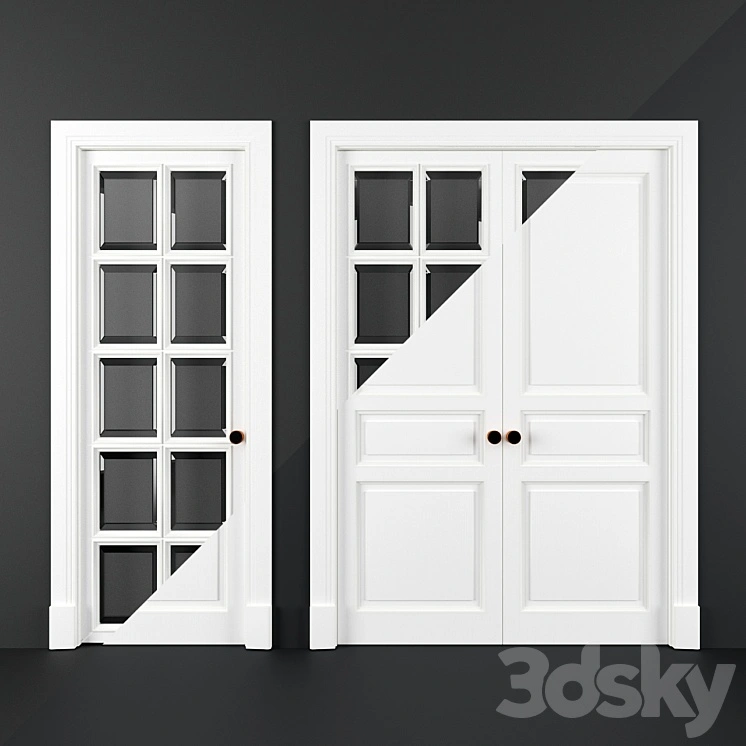 Set of classic doors 