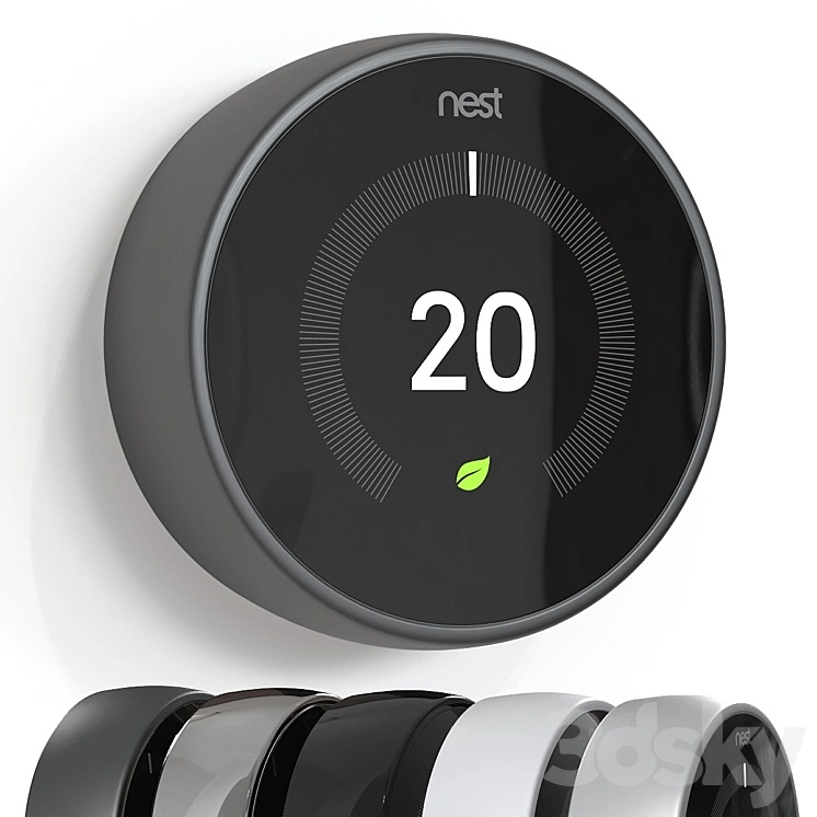 Thermostat Nest Learning Thermostat. (5 materials) 