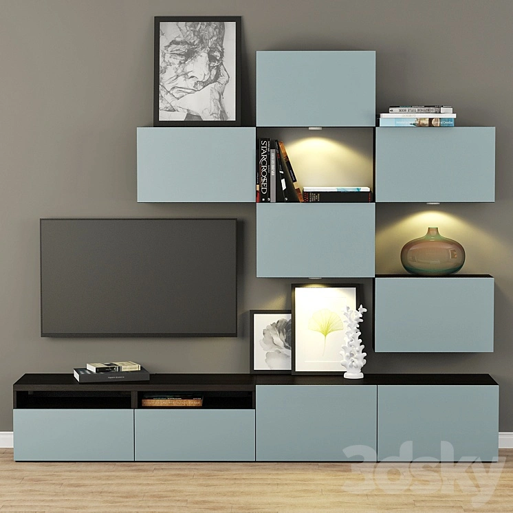 Cabinet for TV and multimedia Ikea BESTO / Besta 