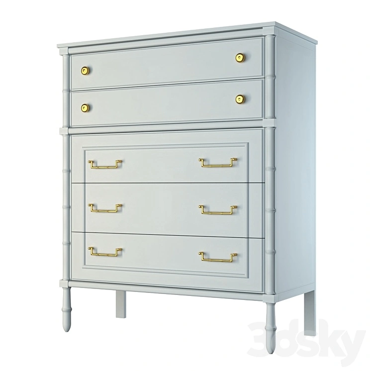 Faux bamboo dresser 