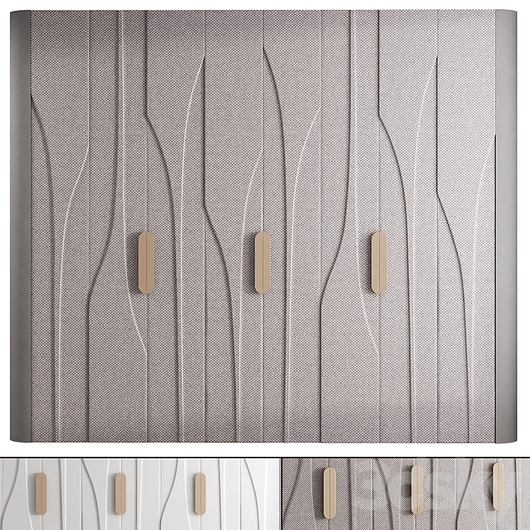 Wardrobe with abstract panel in 2 OPTIONS 