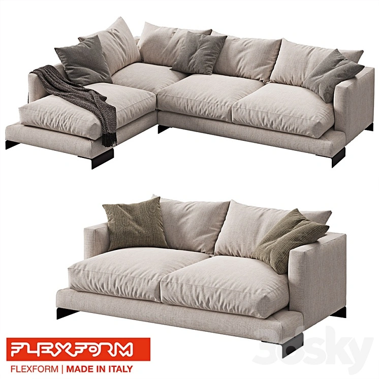 FLEXFORM LONG ISLAND 2 sofas 