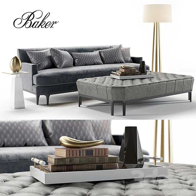 Baker Celestite Sofa 