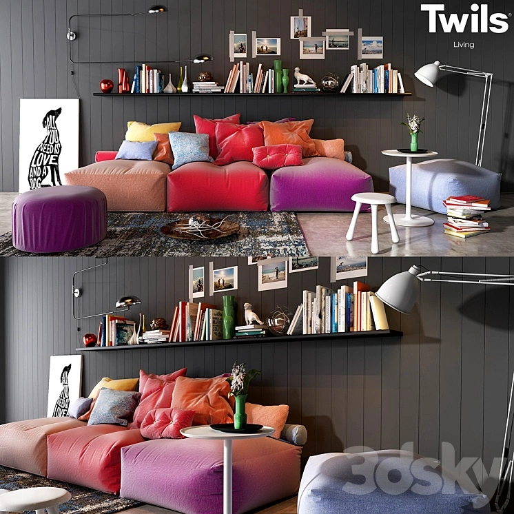 Twils soft poufs set 