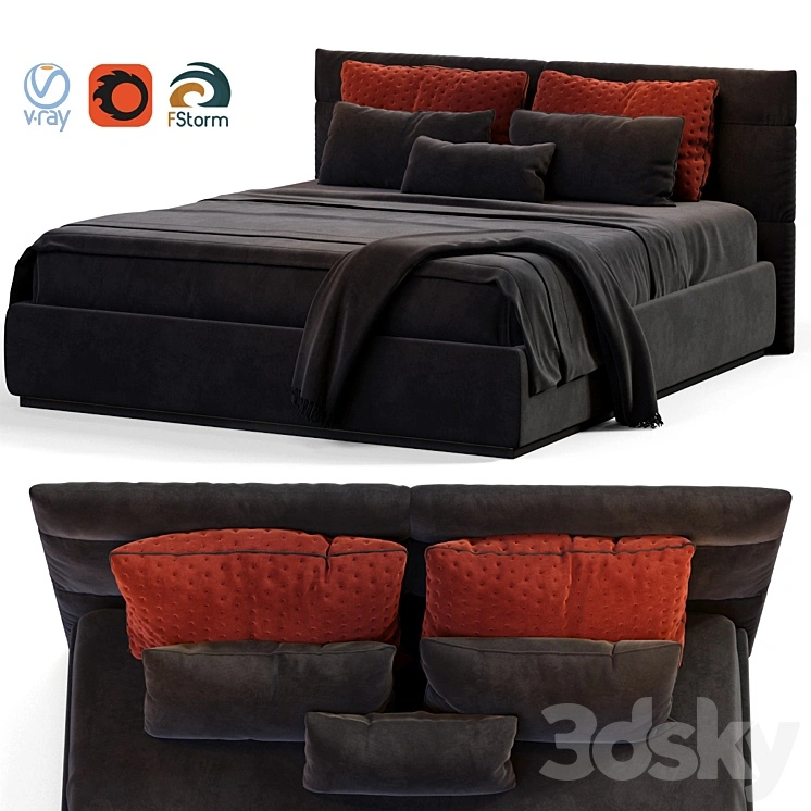 Black bed 