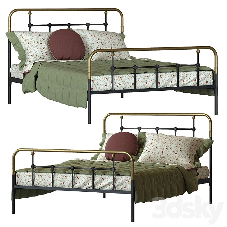 Metal bed Asper La redoute 