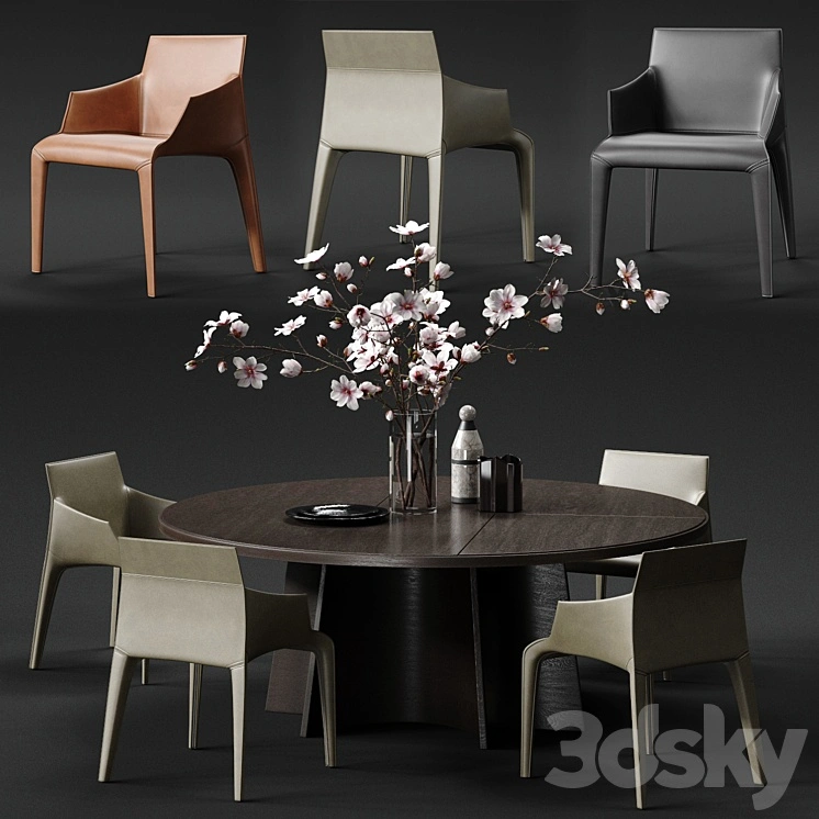 POLIFORM SEATTLE Armchair & KENSINGTON Table 