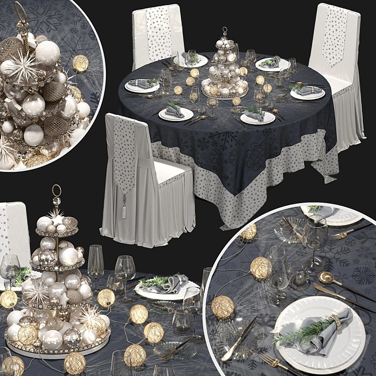 New Year's banquet set. 