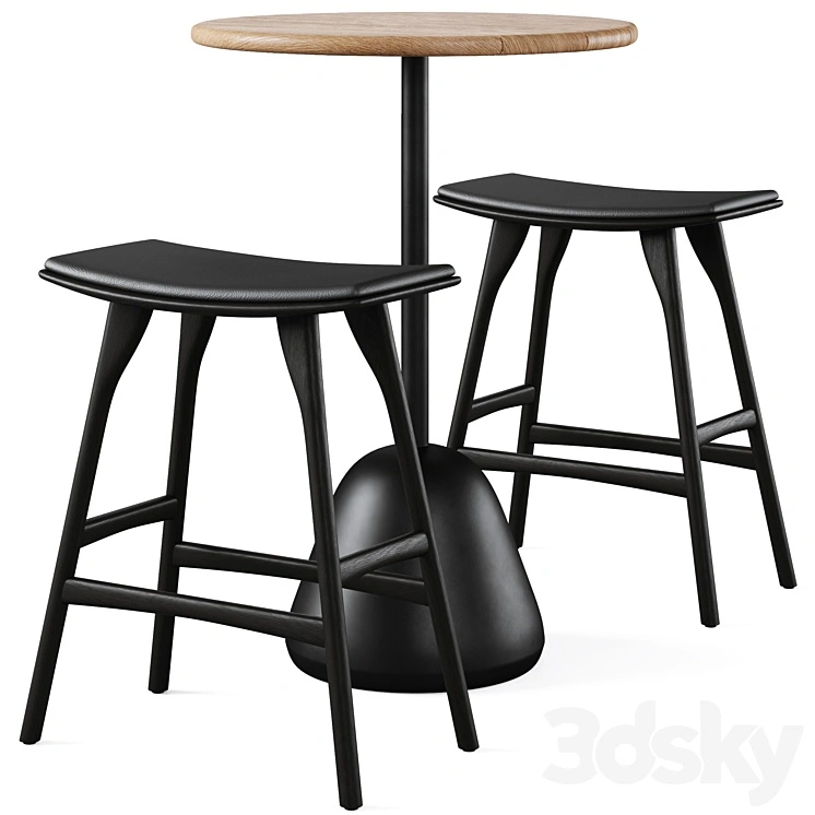 High bar table Saura and bar stool Osso 