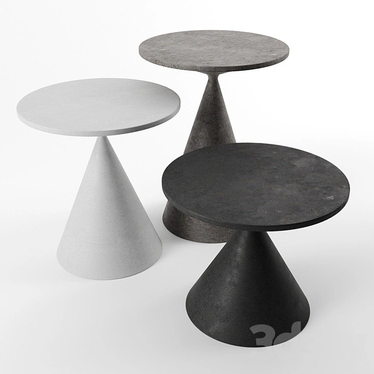 Mini clay tables by Desalto 