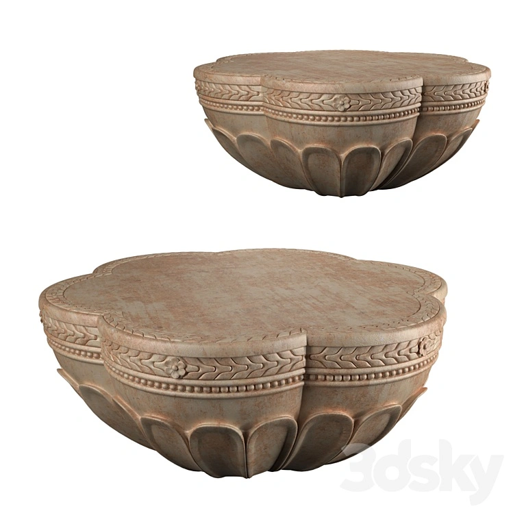 Handcarved Cicely Coffee Table 