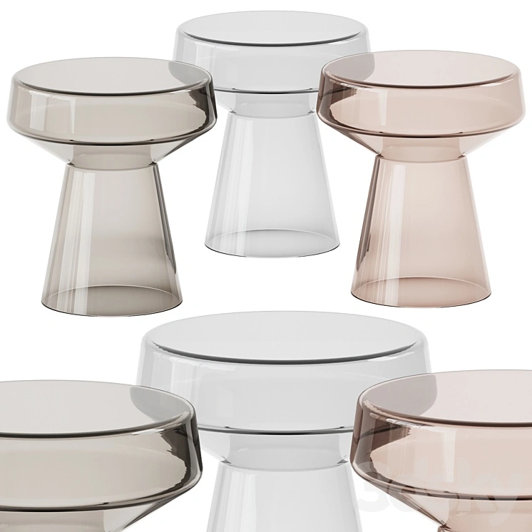 Glass side table by Soba 