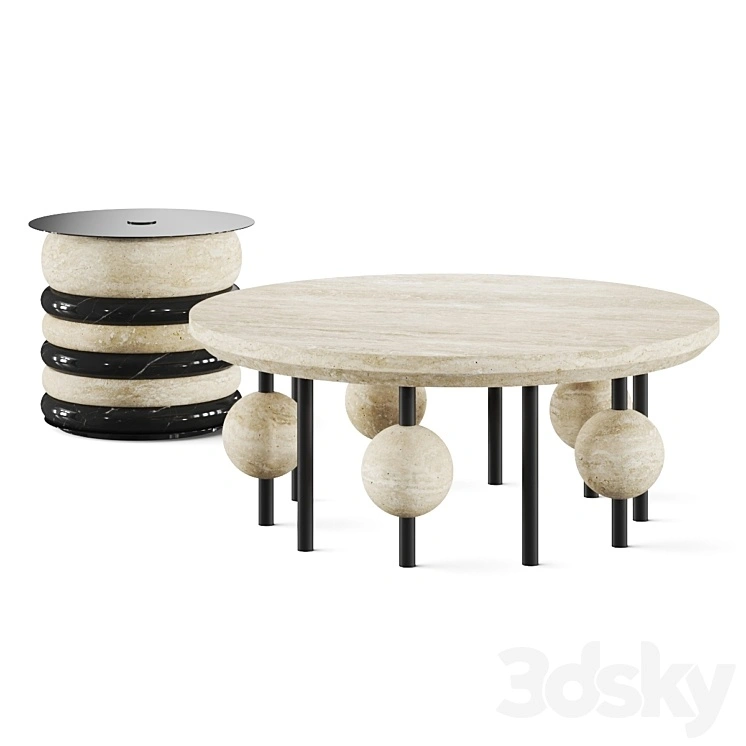 Hommes Harveycanne and Kosmos Coffee Tables 