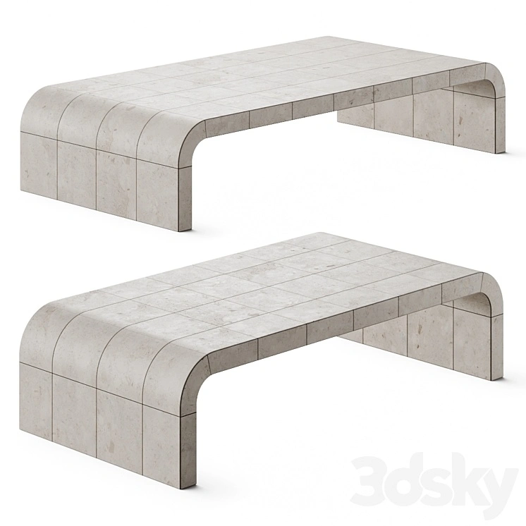 Restoration Hardware Lucien Parchment Coffee Tables 