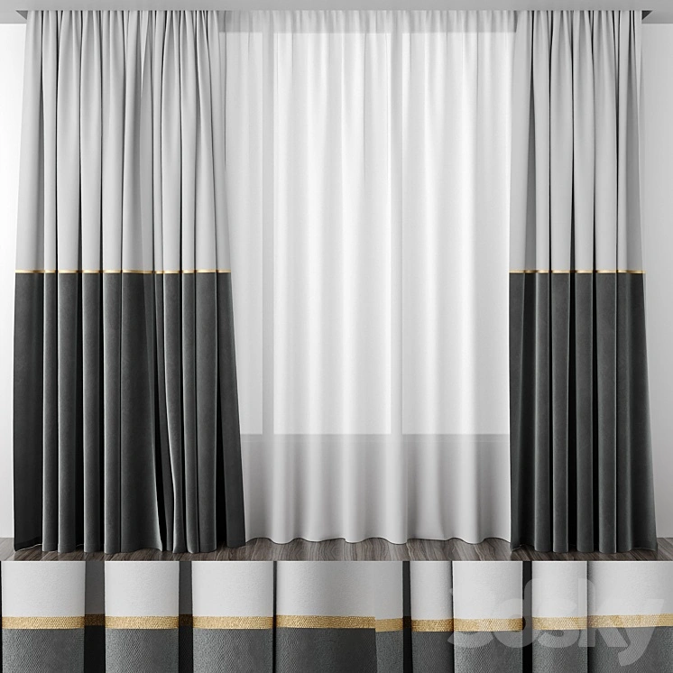 Gray curtains 50/50 