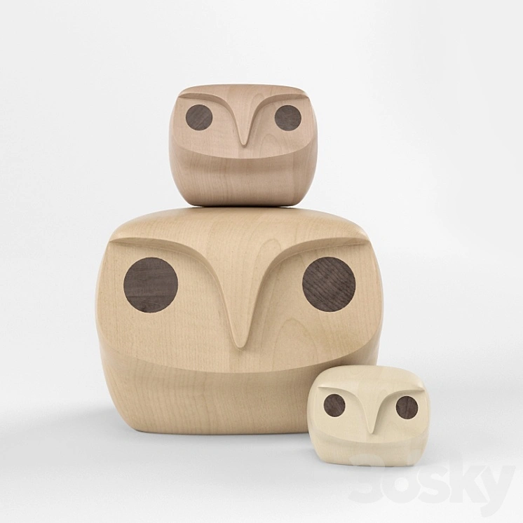 Wooden statue Howdy owl 