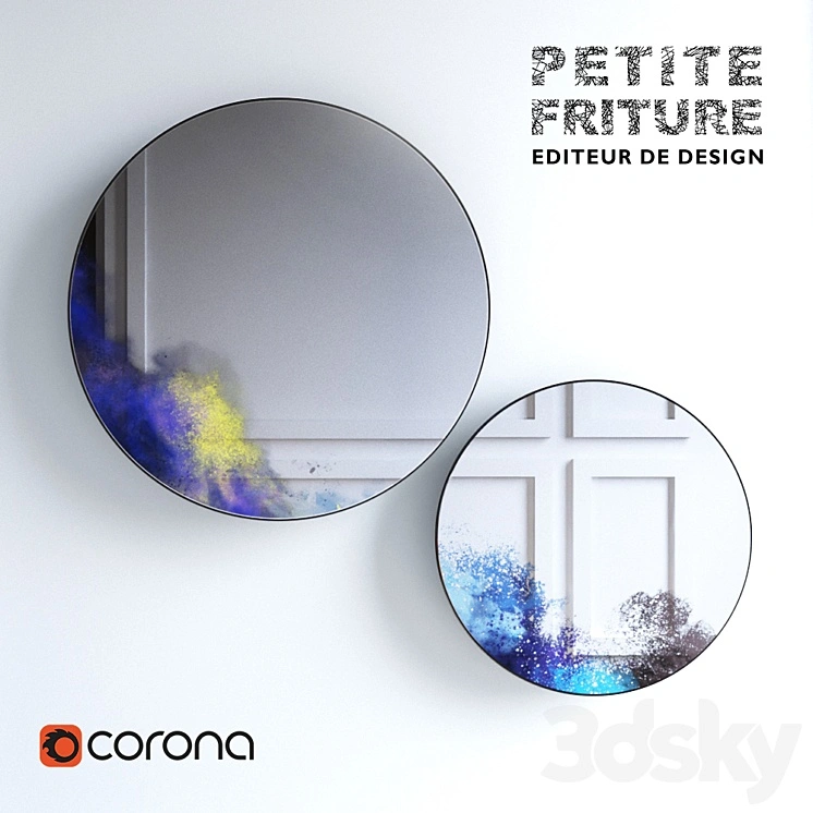 A set of mirrors FRANCIS petit MIROIRS MURAUX II 