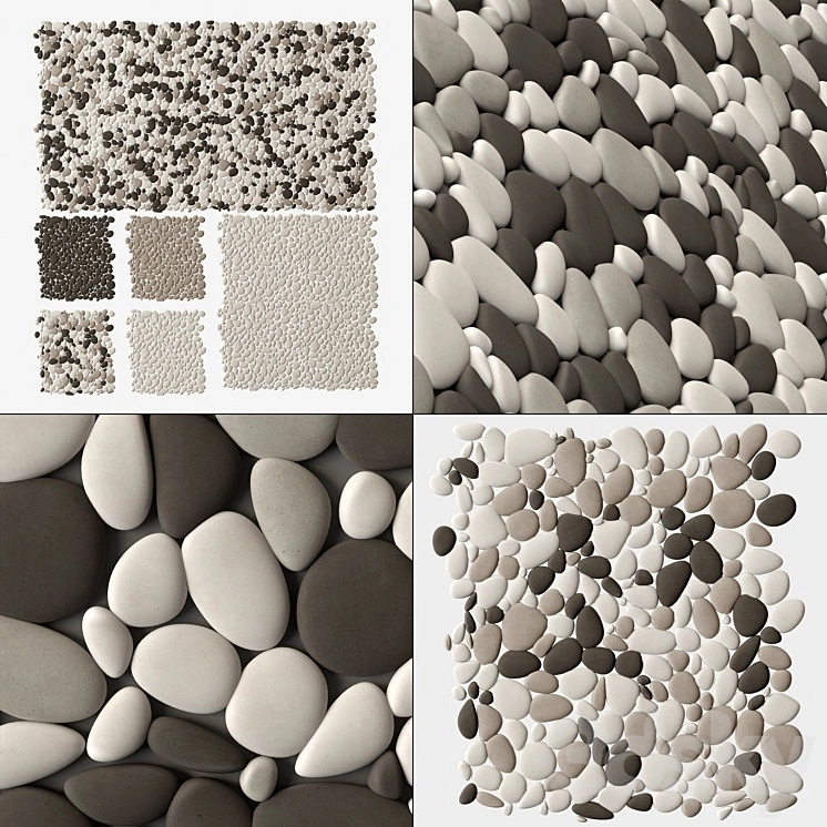 Pebble oval big panel tile n1 / 