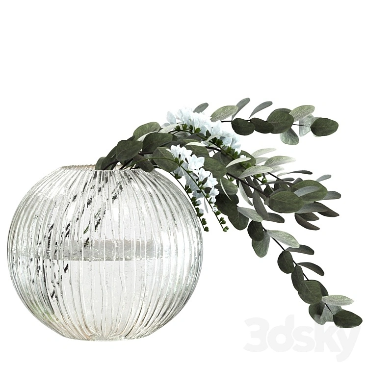 Bouquet with eucalyptus and freesias 