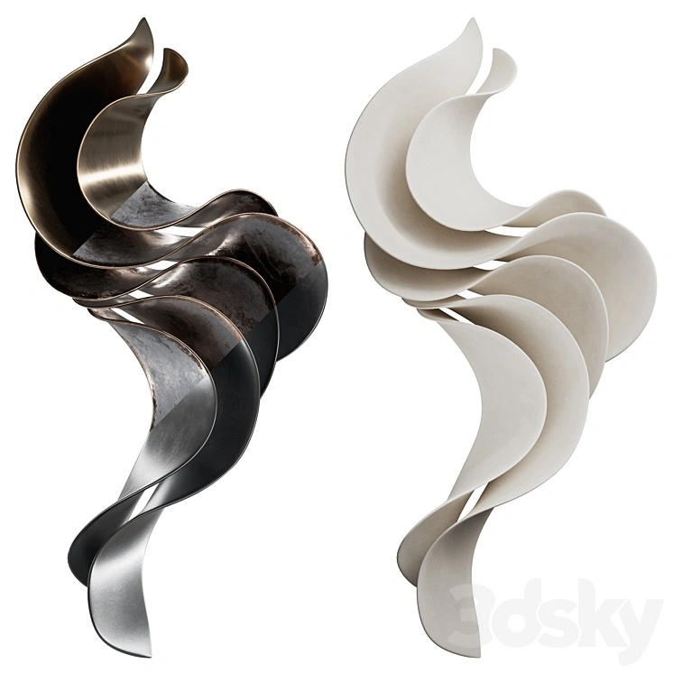 Wall sculpture Abstract Wave Vasso Fragkou 06 