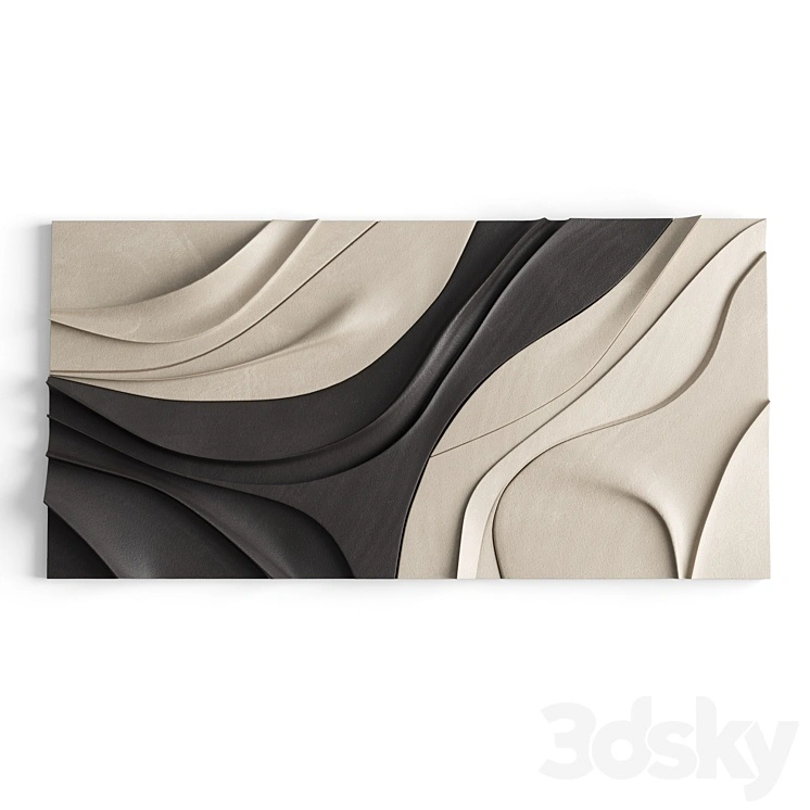 Wall two-color 3d panel for home decor 