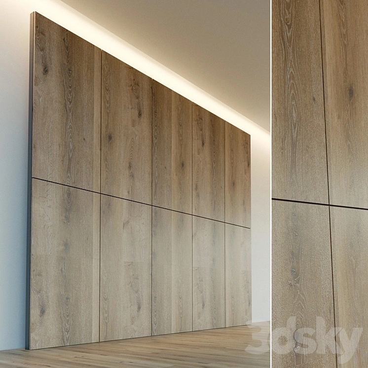 Decorative wall. Wall panel made of wood. 18 