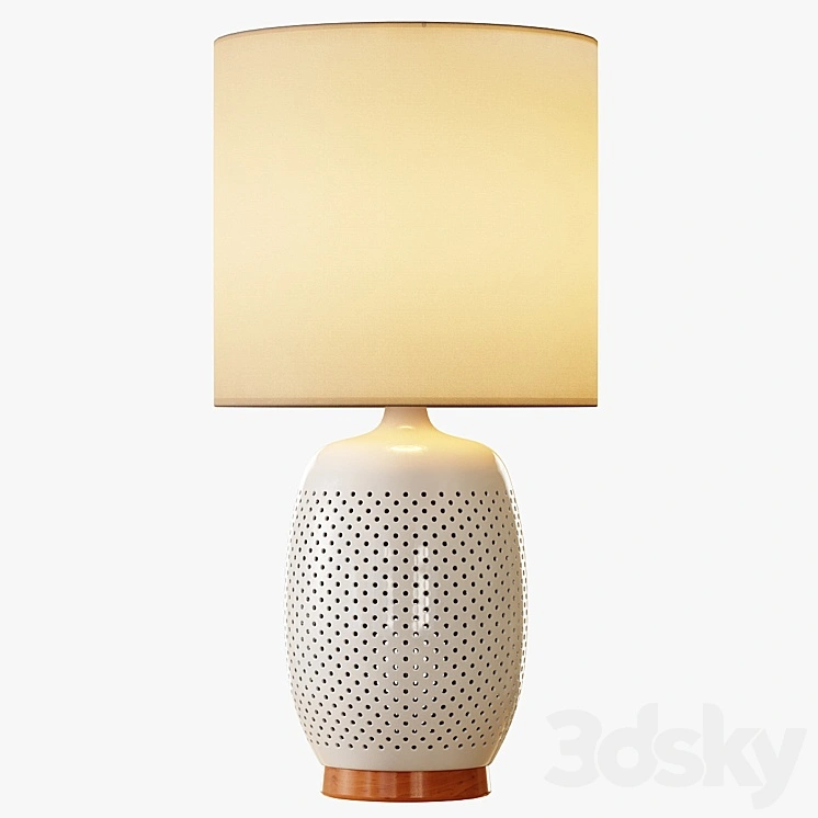 Pierced Ceramic Table Lamp 