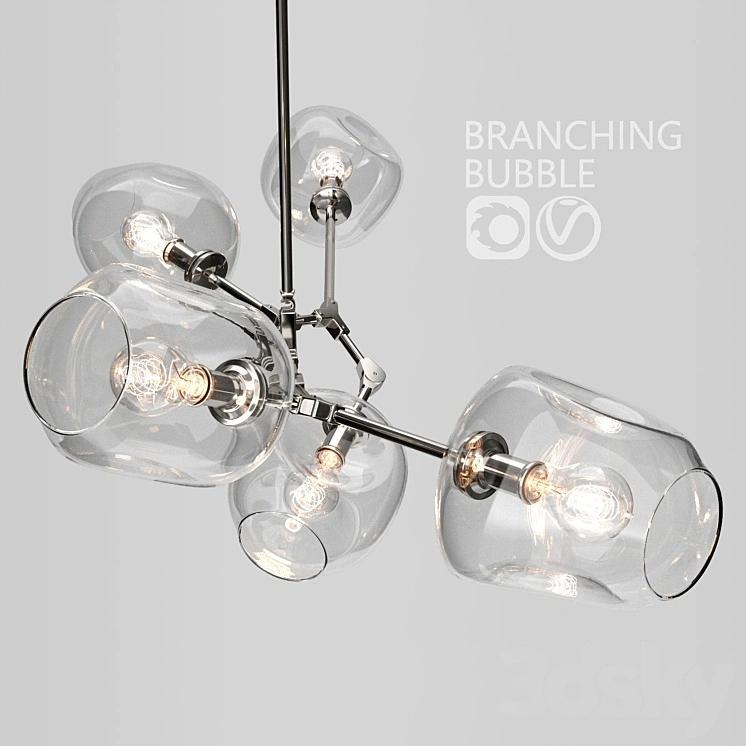 Branching bubble 5 lamps 