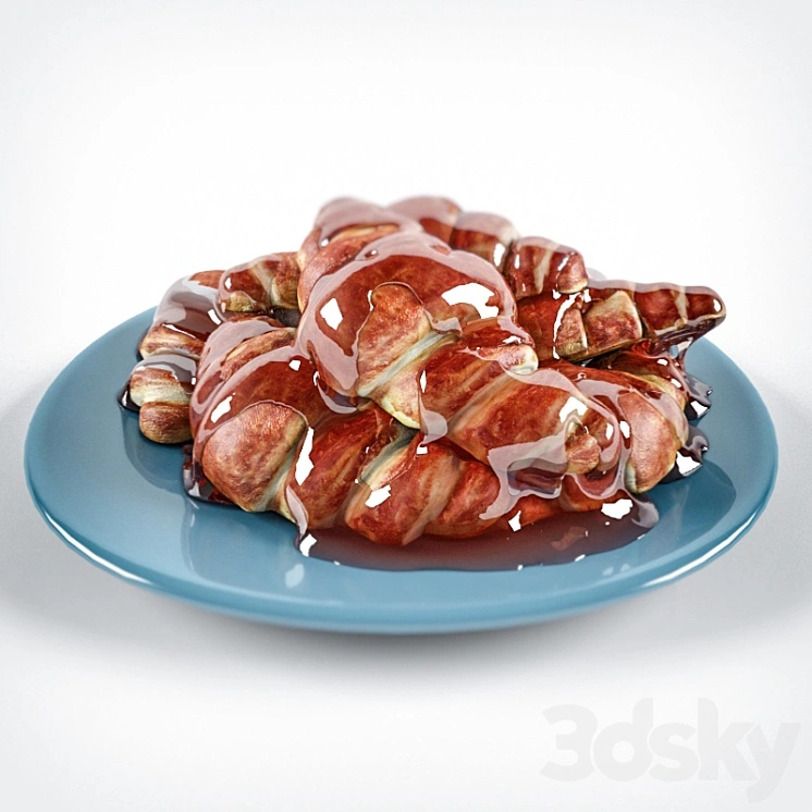 Croissants with honey 