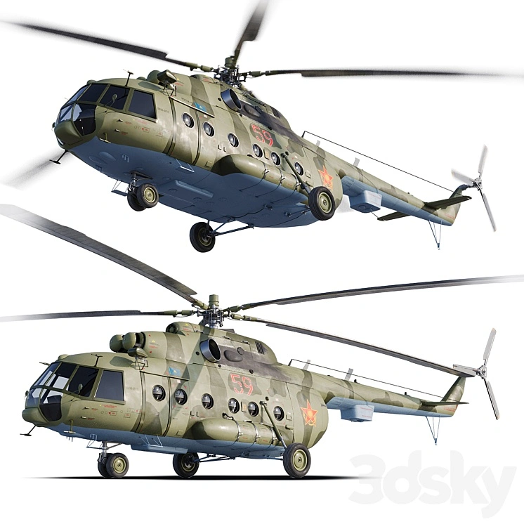 Military helicopter Mi-8 