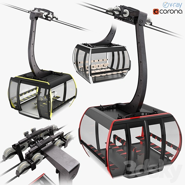 Cableway 3S Cabin CWA ATRIA for cableway 