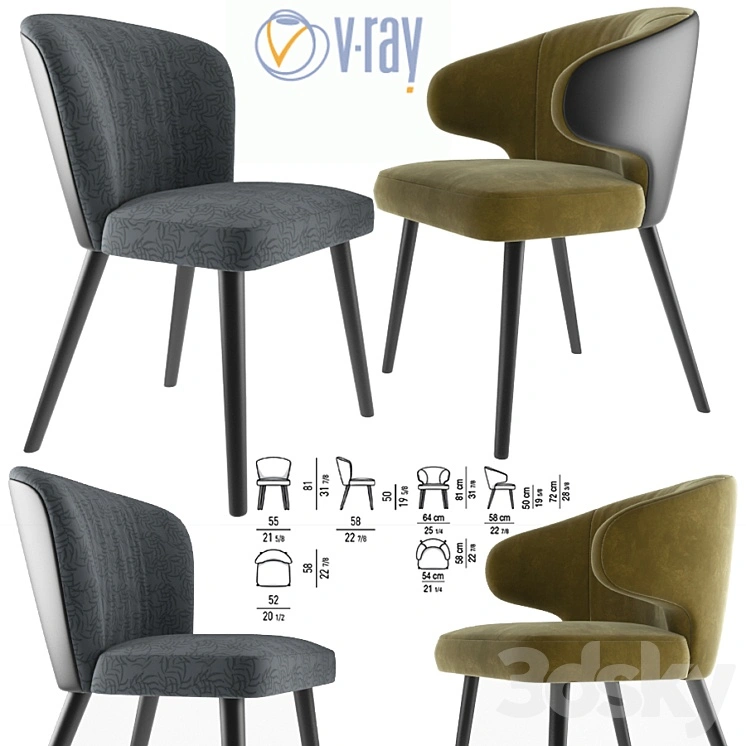 Minotti Aston Dining Chair 