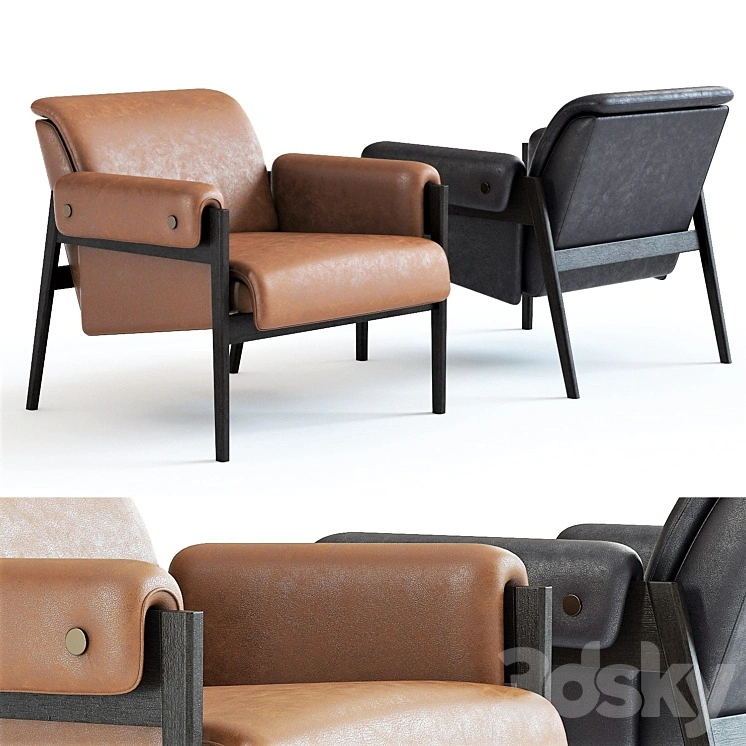 West Elm Stanton Leather Chair 
