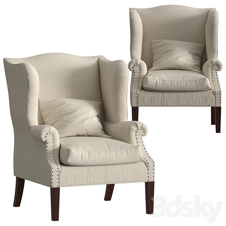 Thorn Tail Wing Back Armchair 