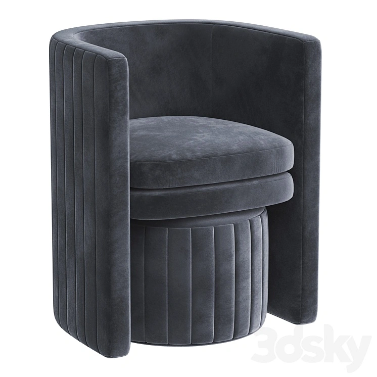Ammillion Barrel Chair and Ottoman 