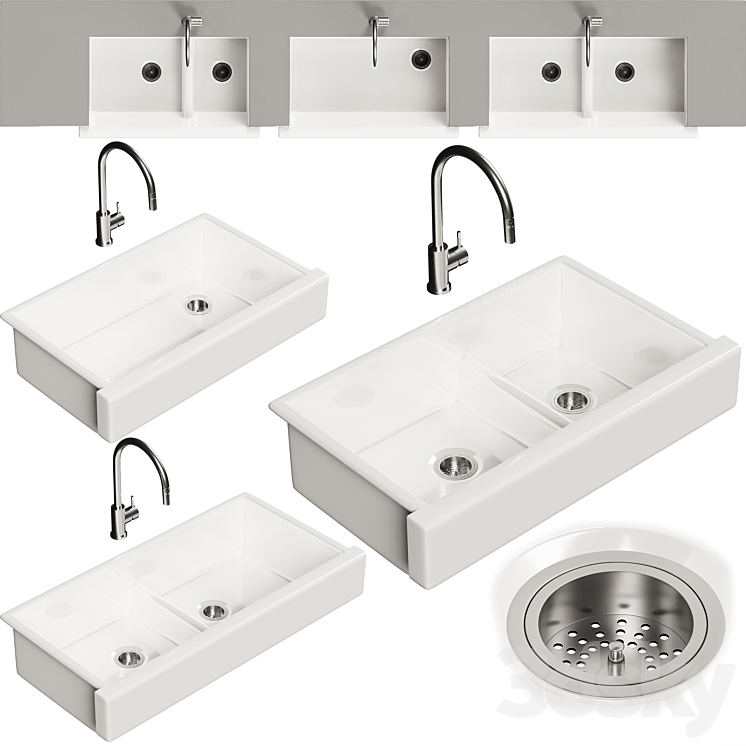 KOHLER WHITEHAVEN SINK SET WITH FAUCET 
