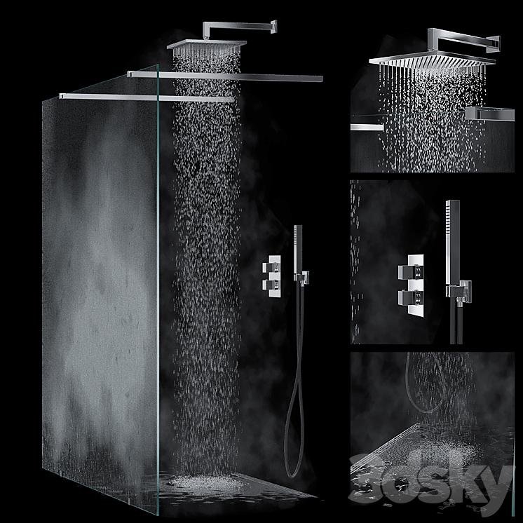 BUILT IN SHOWER SYSTEM PALAZZANI TRACK 