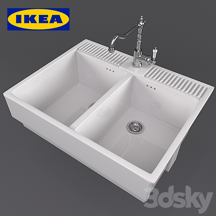 DUMSHЁ DOUBLE OVERHEAD SINK 