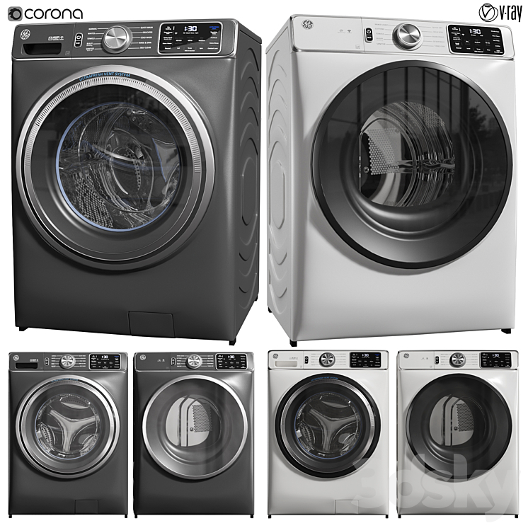 GE WASH MACHINE AND DRYER 02 
