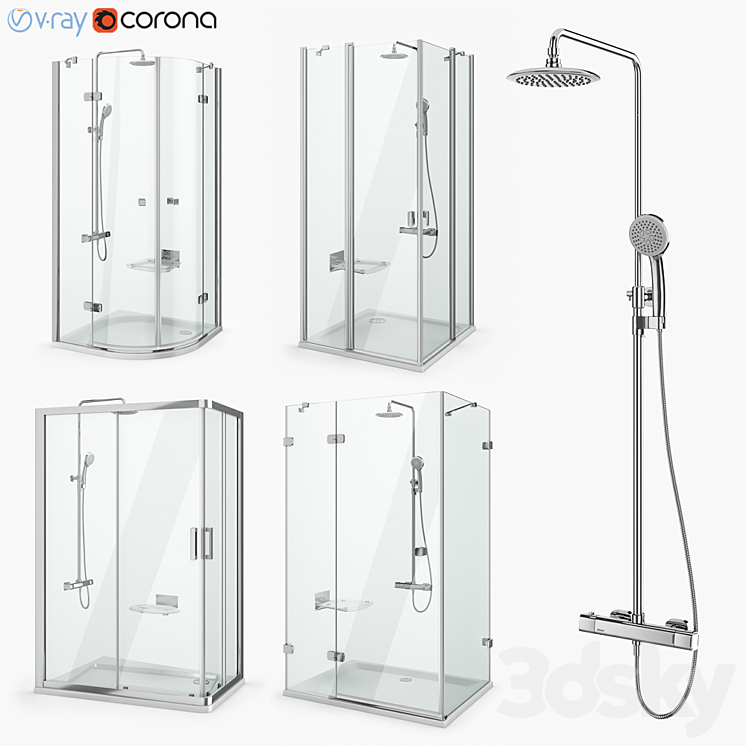 SET OF SHOWER CABINS RAVAK SET 18 