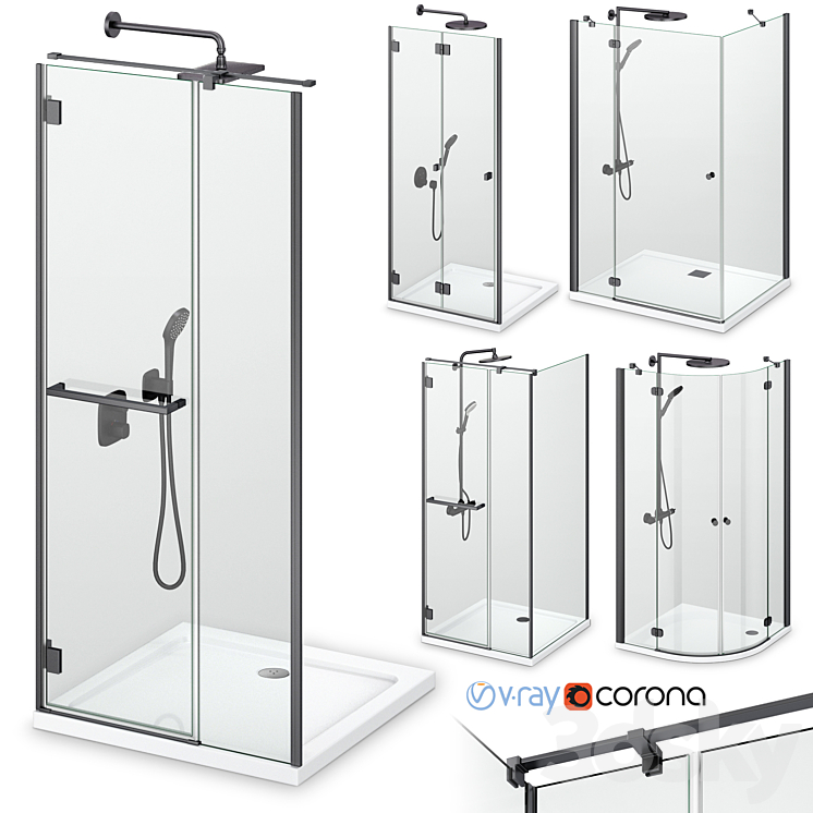 SHOWER ENCLOSURES RADAWAY CARENA BLACK 