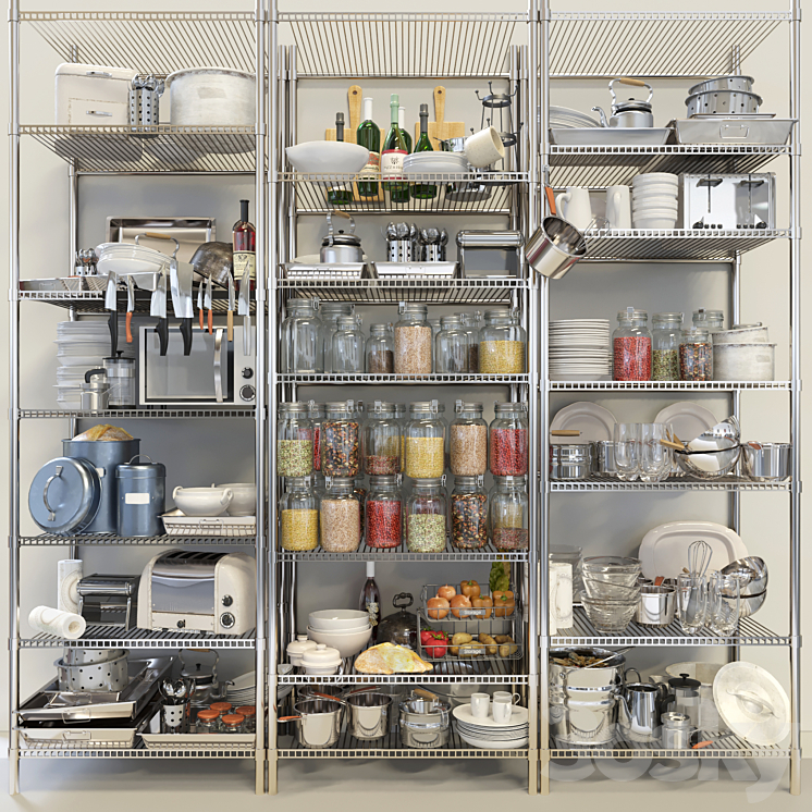 RACK_FOR_PANTRY_WITH_SPICES_AND_KITCHEN_UTENSILS_CROCKERY_AND_SERVICE 