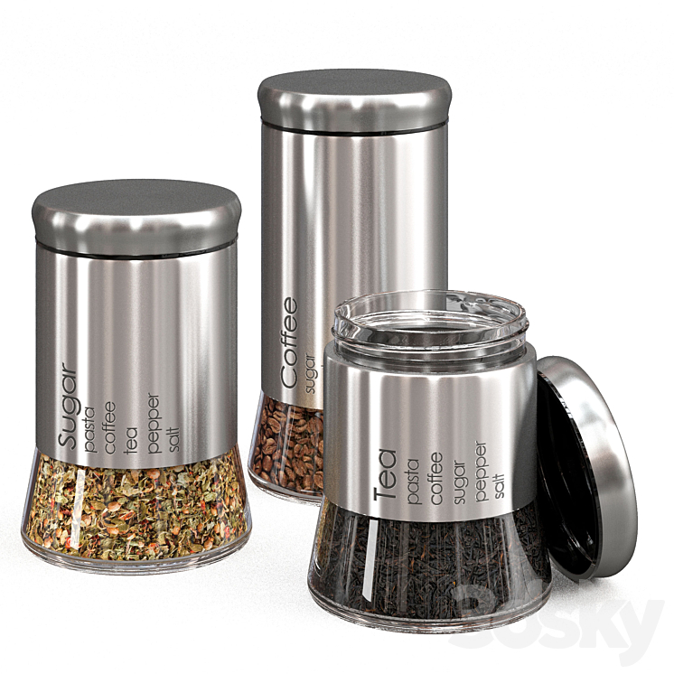 SET OF SPICE JARS 