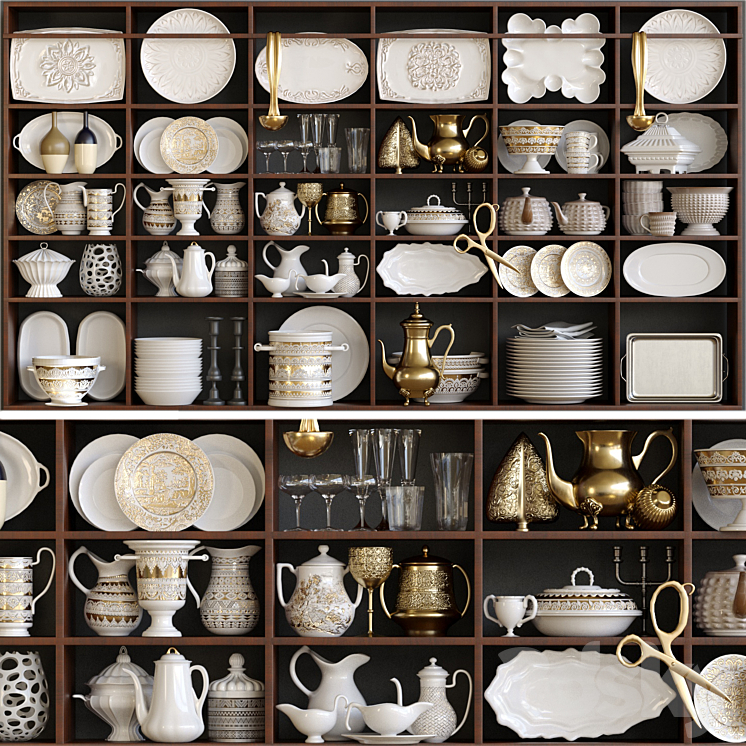 WARDROBE IN A CLASSIC SERVICE TABLEWARE 